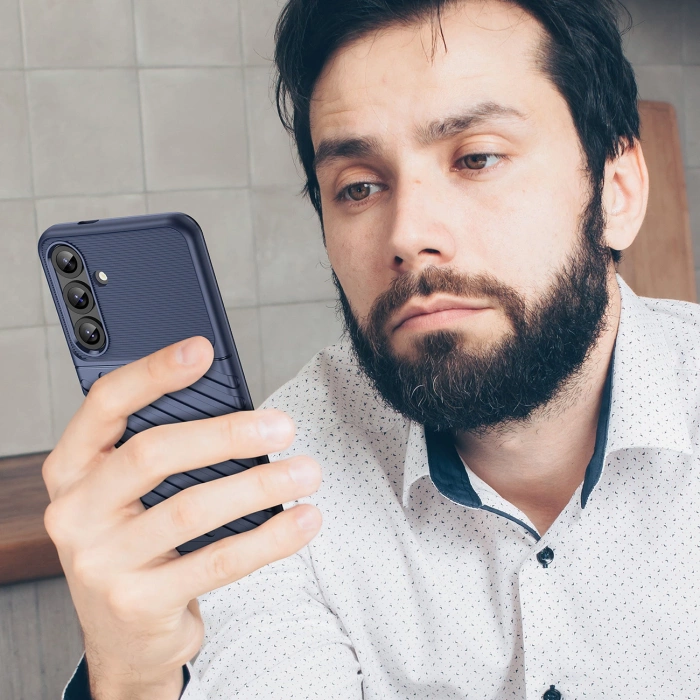 Thunder Case etui do Samsung Galaxy S25+ silikonowy pancerny pokrowiec- niebieskie