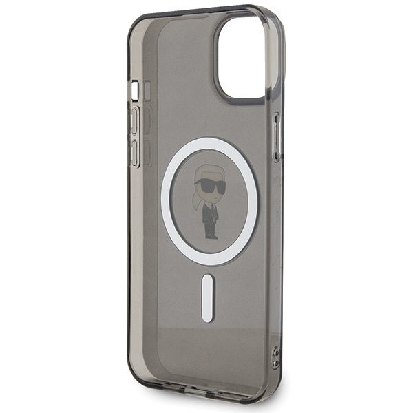 Etui Karl Lagerfeld KLHMP15MHFCKNOK iPhone 15 Plus 6.7" czarny/black hardcase IML Ikonik MagSafe Case