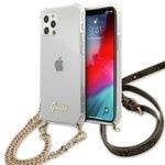 Etui GUESS Apple iPhone 12 12 Pro 4G Gold Chain Bezbarwny Hardcase