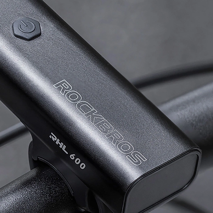 Lampka rowerowa Rockbros RHL600 przednia 2600mAh 600lm IPX6 - czarna