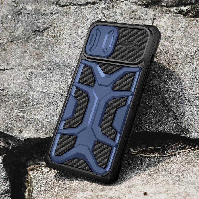 Etui Nillkin Adventurer Case etui do iPhone 13 Pro pancerny pokrowiec z osłoną na aparat niebieski