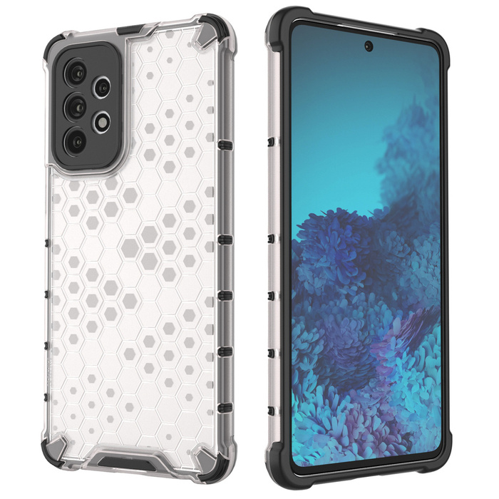 ETUI Honeycomb etui pancerny pokrowiec z żelową ramką Samsung Galaxy A73 przezroczysty CASE