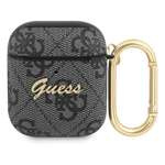 Etui GUESS Apple AirPods 4G Script Metal Collection Szary Case