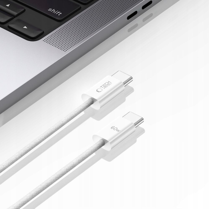 TECH-PROTECT ULTRABOOST CLASSIC USB-C CABLE PD60W/3A 100CM WHITE