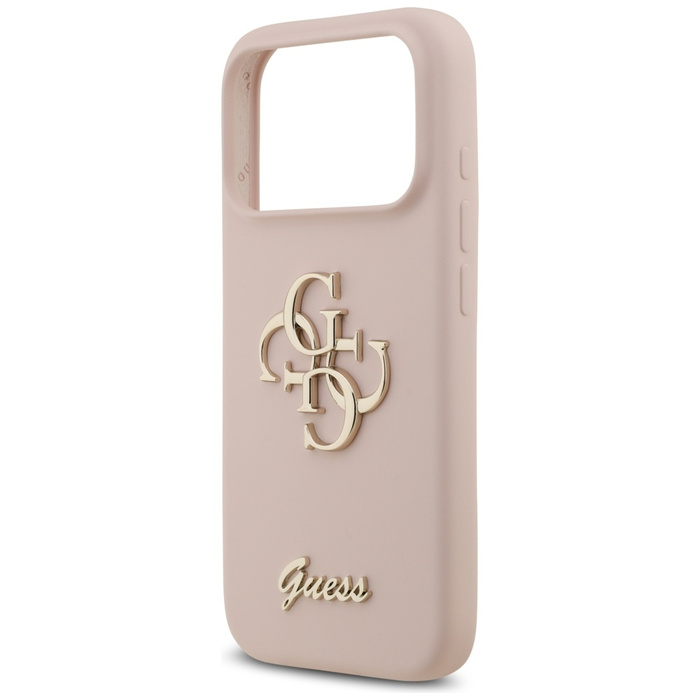 Etui Guess Silicone Big 4G Script do     iPhone 17 Pro różowy