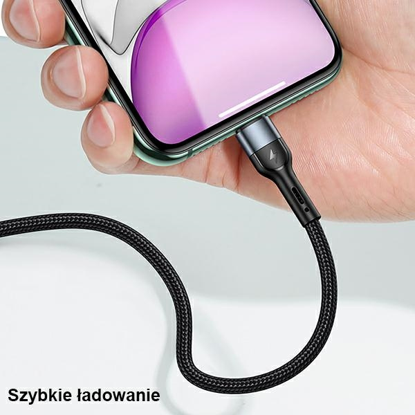 Kabel Pleciony USAMS Micro USB U55 2A 1m SJ450USB01 US-SJ450 Czarny