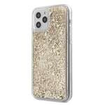 Etui GUESS Apple iPhone 12 Mini 4G Liquid Glitter Złoty Hardcase
