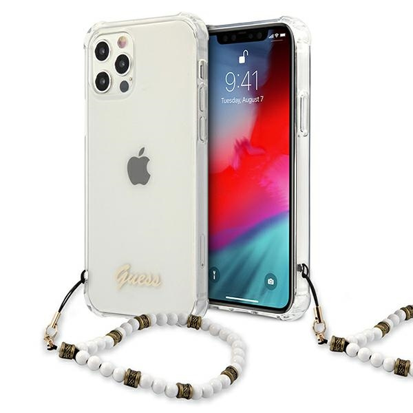 Etui GUESS Apple iPhone 12 Pro Max White Pearl Bezbarwny Hardcase