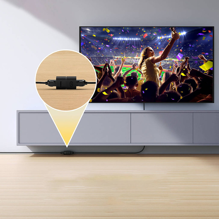 Złączka sieciowa łącznik kabli Ethernet RJ-45 Baseus AirJoy Series 2 szt. - czarna