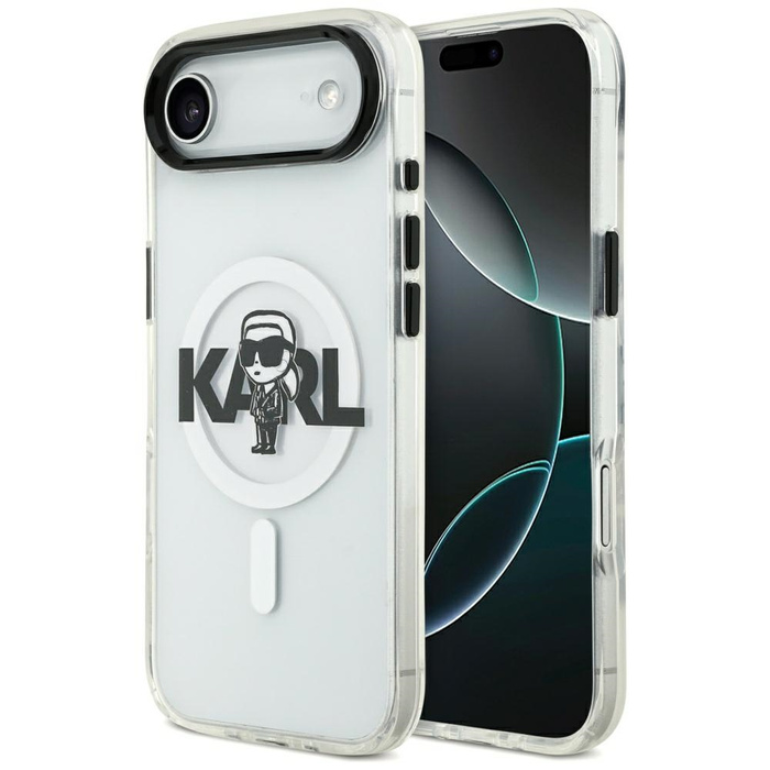 Etui Karl Lagerfeld IML Karl Sketch Logo MagSafe do iPhone 17 Air przezroczysty