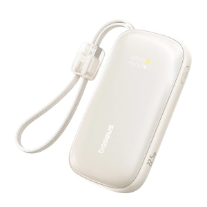 Powerbank Baseus EnerFill FC21 Qpow 3 Ultra 10000mAh 22,5W z dołączonym kablem-smyczą - beżowy