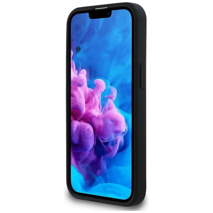 Etui Guess Silicone Script Metal Logo    MagSafe do iPhone 16e czarny