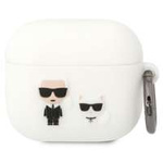Karl Lagerfeld KLACA3SILKCW AirPods 3 cover biały/white Silicone Karl & Choupette