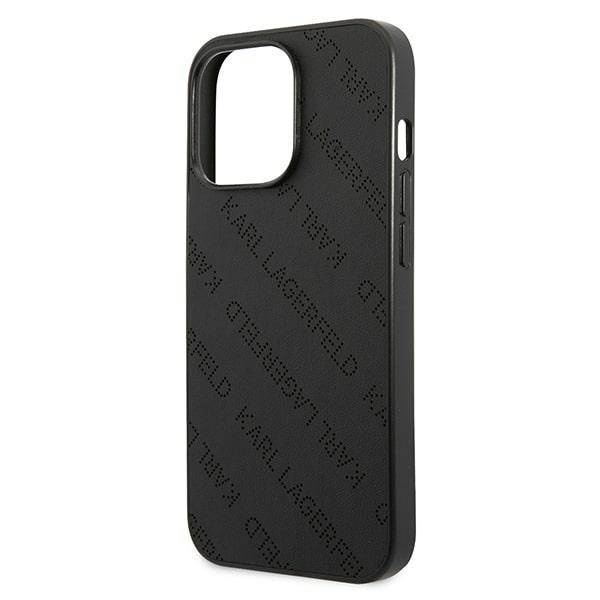Karl Lagerfeld KLHCP13LPTLK iPhone 13 Pro 6,1" hardcase czarny/black Perforated Allover