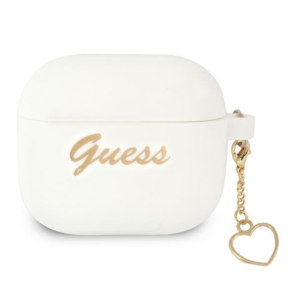 Etui GUESS Apple AirPods 3 Cover Silicone Charm Collection Biały Case