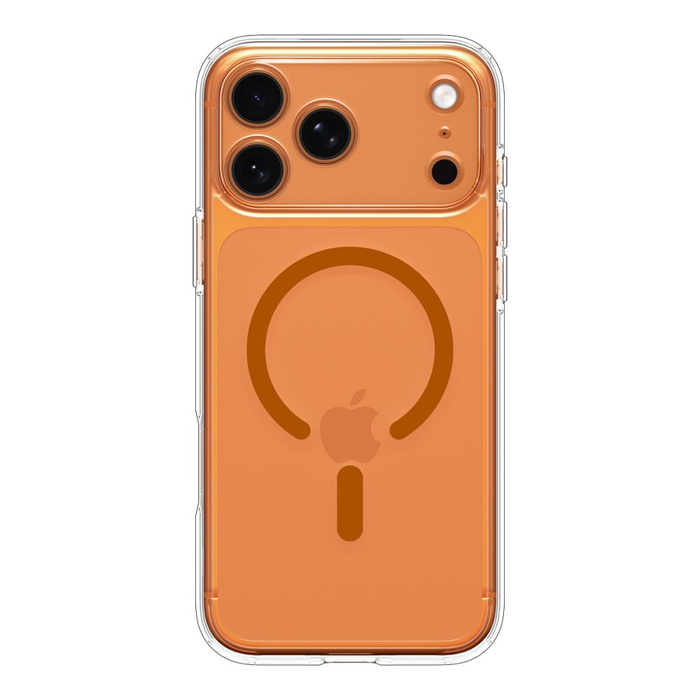 ETUI SPIGEN IPHONE 17 PRO MAX ULTRA HYBRID MAG MAGSAFE CLEAR/ORANGE