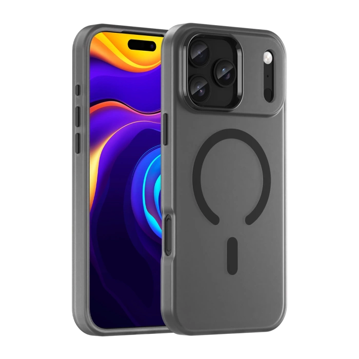 Etui Magnetic iPhone 17 Pro Max Abrasive MagSafe Matowe Czarne