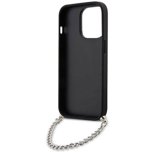 Etui Karl Lagerfeld KLHCP14XSACKLHPG iPhone 14 Pro Max 6.7" srebrny/silver hardcase Saffiano Monogram Chain Case