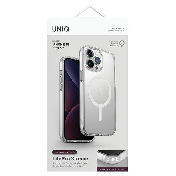 Etui UNIQ etui LifePro Xtreme iPhone 15 Pro Max 6.7" Magclick Charging przeźroczysty/frost clear Case