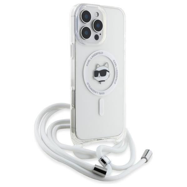 Etui Karl Lagerfeld iPhone 16 Pro Max 6.9" hardcase transparent IML Choupette Head & Cord Magsafe