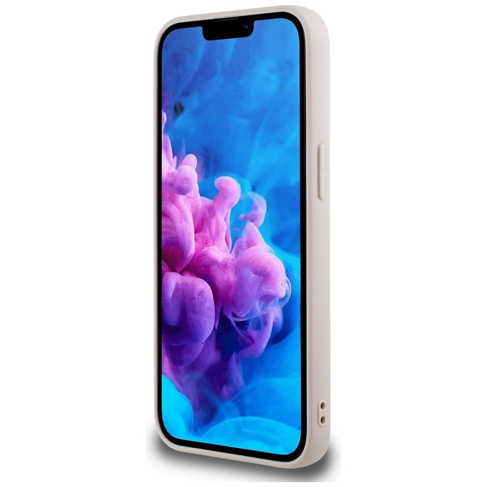 Etui Guess Grained Ring MagSafe do       iPhone 16e różowy