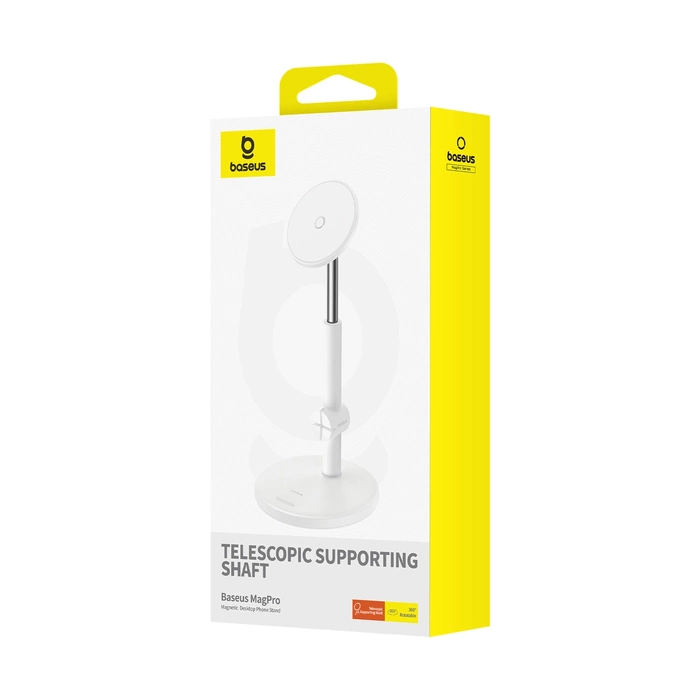Magnetyczny uchwyt na telefon Baseus MagPro (biały)