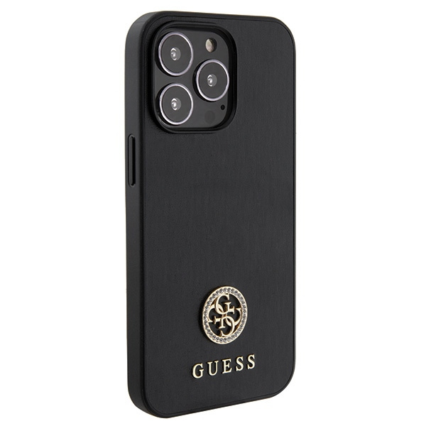 Etui Guess GUHCP13LPS4DGPK iPhone 13 Pro 6.1" czarny/black hardcase Strass Metal Logo Case