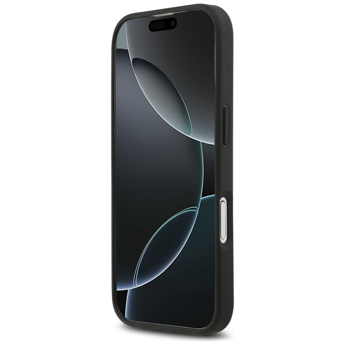 Etui Mercedes Leather Large Laurel Leave MagSafe do iPhone 17 czarny