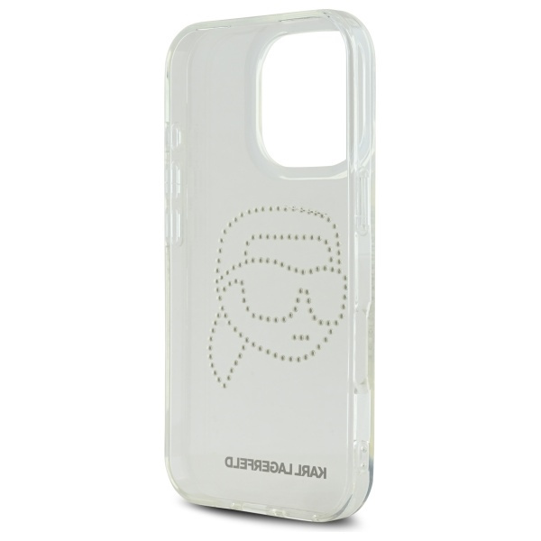 Karl Lagerfeld KLHCP16XHKHDCELT iPhone    16 Pro Max 6.9" przezroczysty/transparent hardcase IML Rhinestones Karl Head