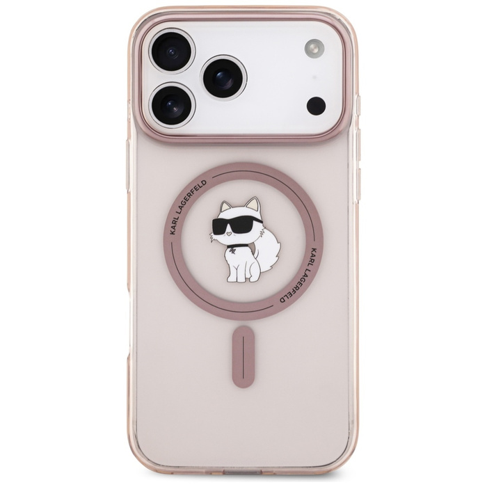 Etui Karl Lagerfeld IML Choupette        MagSafe do iPhone 17 Pro Max różowy