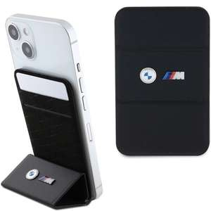 BMW Wallet Card Slot Stand BMWCSMMPGK czarny/black MagSafe M Edition Collection