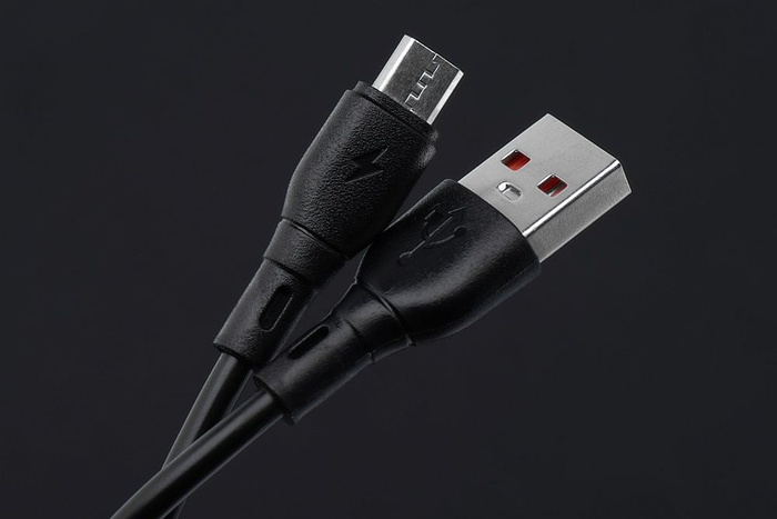 Kabel USB A do Micro USB Blue Star 2A ECO 1 m PJ68-23-2 czarny