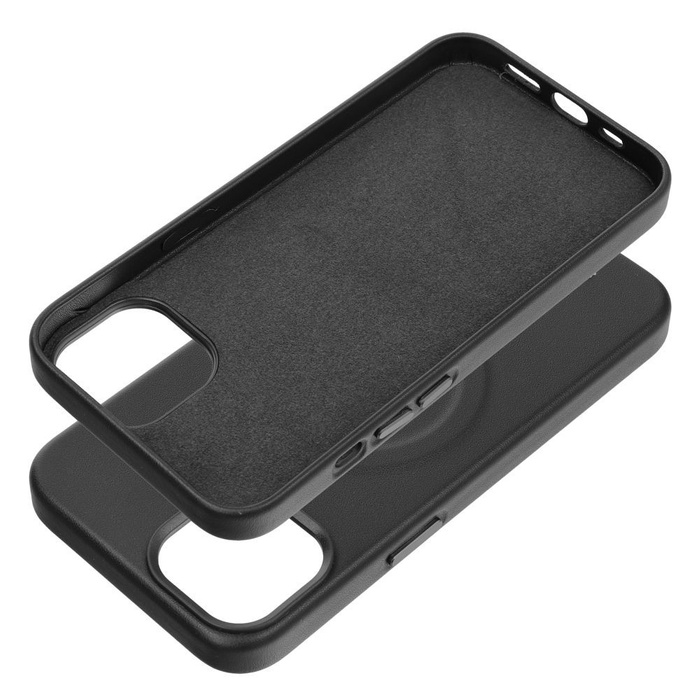 ROAR futerał LEATHER MAG kompatybilny z MagSafe do IPHONE 12 Pro Czarny