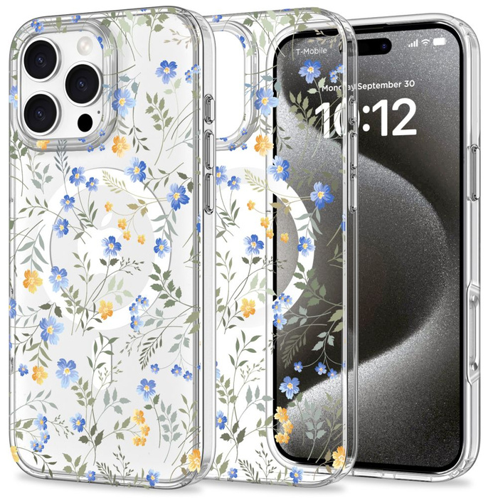ETUI TECH-PROTECT MAGMOOD MAGSAFE IPHONE 16 PRO SPRING FLOWERS