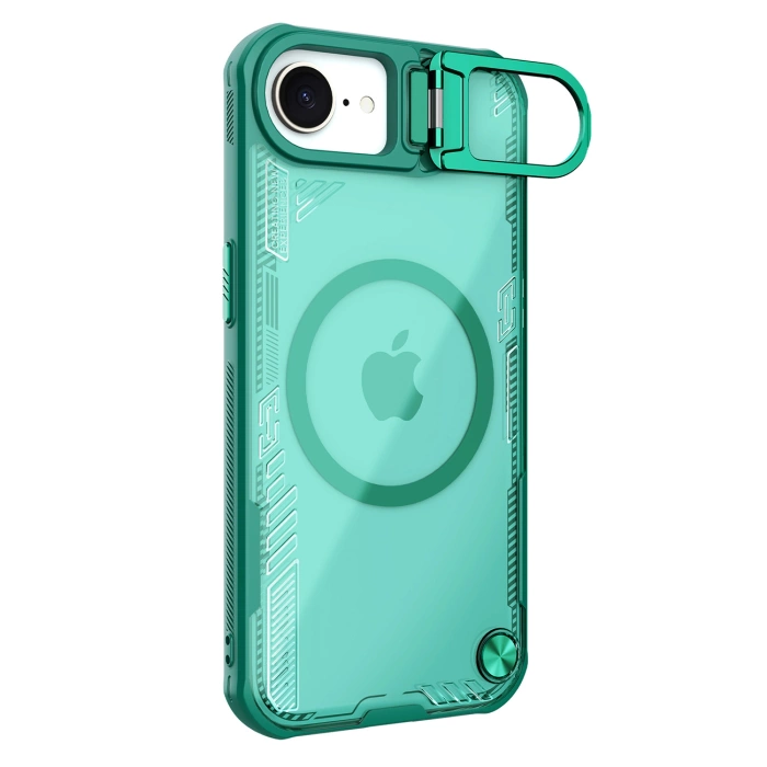 Etui Nillkin iPhone 16e Iceblade Prop Magnetic z podstawką na Zielone