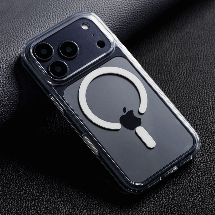 Etui na iPhone 15 PRO MAX Forcell F-Protect Clear Hybrid Premium zgodny z MagSafe transparentne 0INT