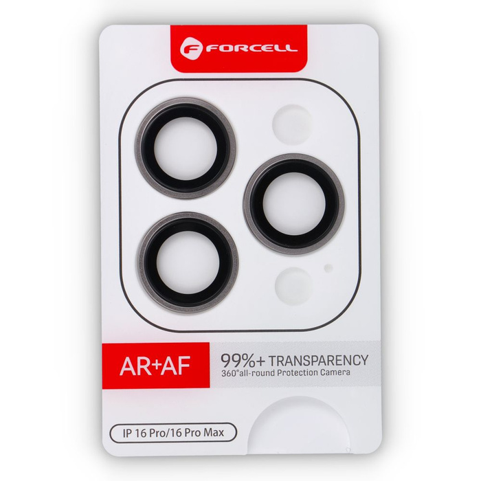Szkło hartowane na aparat do iPhone 16 Pro / 16 Pro Max Forcell Premium tytan naturalny 0INT