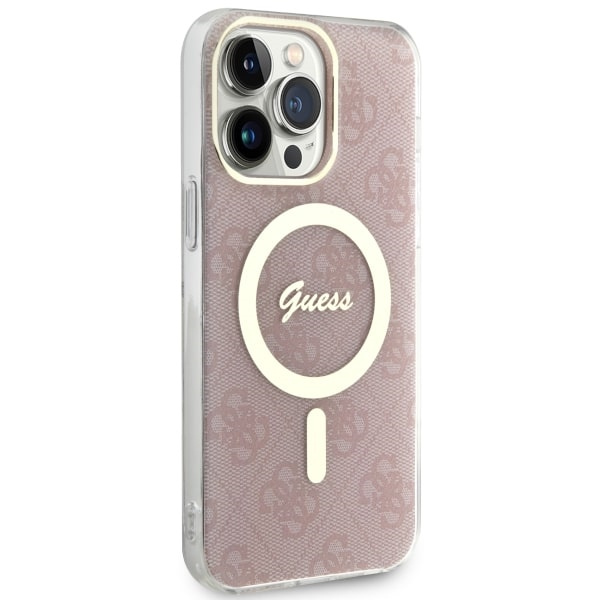 Etui Guess GUHMP14XH4STP iPhone 14 Pro Max 6.7" różowy/pink hardcase 4G MagSafe Case