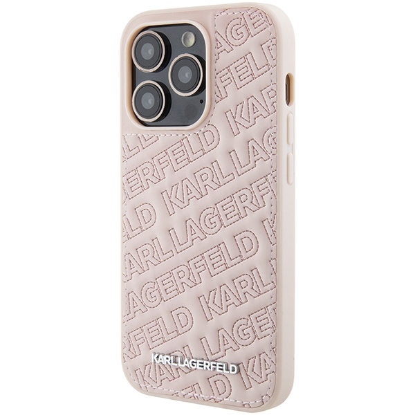 Etui Karl Lagerfeld KLHCP15XPQKPMP iPhone 15 Pro Max 6.7" różowy/pink hardcase Quilted K Pattern Case