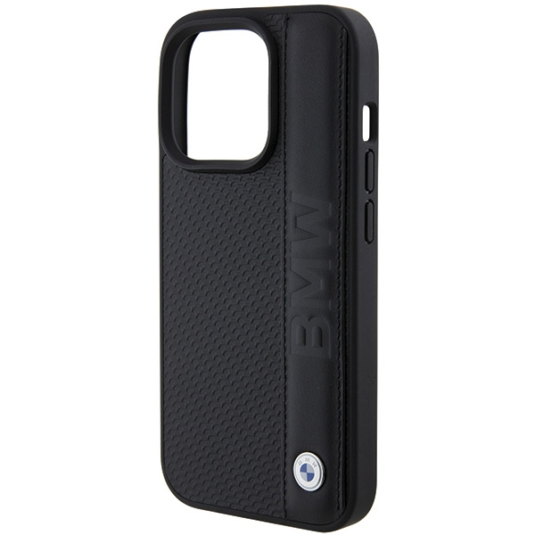 Etui Bmw Bmhcp15l22rdpk Iphone 15 Pro 6.1" Czarny/black Hardcase Leather Textured & Stripe Case
