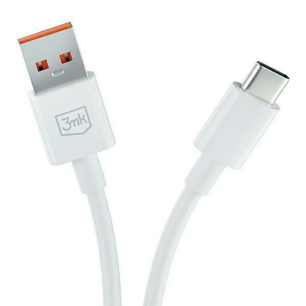 3MK Hyper Cable USB-A to USB-C 5A 60W 1.2m biały/white