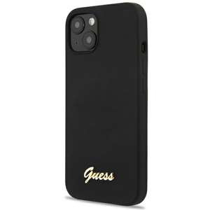 Etui Guess Guhcp13mlslmgbk iPhone 13 6,1" Black/czarny Hardcase Silicone Script Gold Logo Case