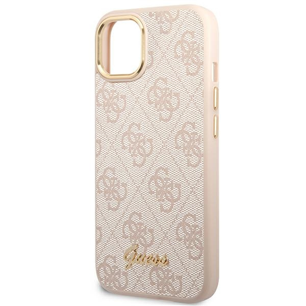Etui GUESS Apple iPhone 14 Plus 4G Vintage Gold Logo Różowy Hardcase