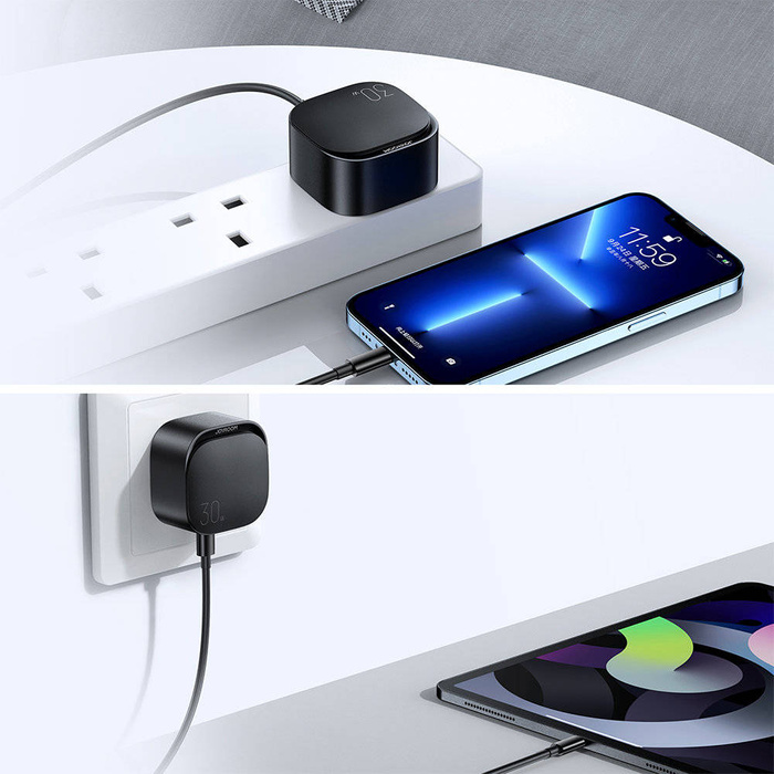 Mała szybka ładowarka USB Typ C PD 20W wtyczka EU czarna (L-P307)