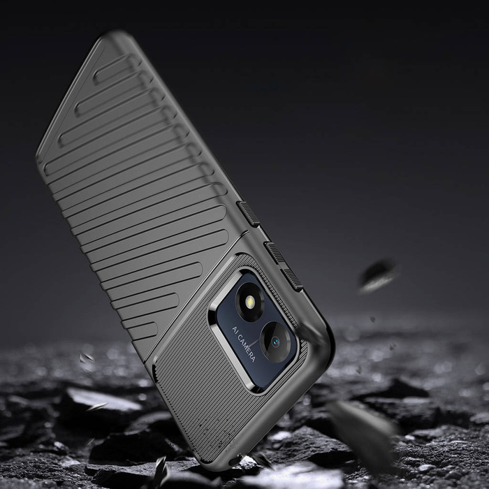 Etui Thunder Case etui Motorola Moto E13 silikonowy pancerny pokrowiec czarne Case