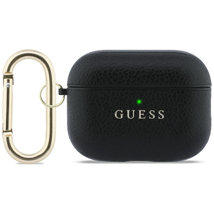 Etui Guess Grained Classic Logo do       AirPods Pro 3 czarny