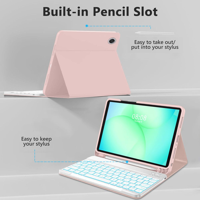 TECH-PROTECT SC PEN + KEYBOARD GALAXY TAB A9+ / A11+ PLUS 11.0 X210 / X215 / X216 / X230 / X235 / X236 PINK
