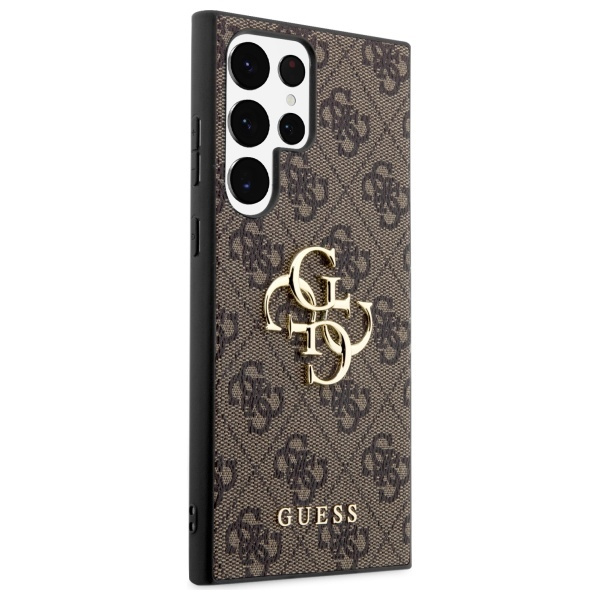 Etui Guess GUHCS23L4GMGBR S23 Ultra S918 brązowy/brown hardcase 4G Big Metal Logo Case
