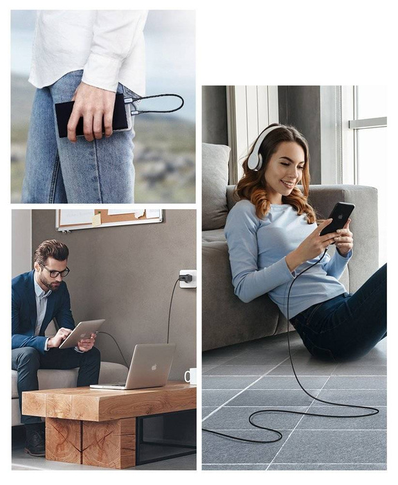 Ugreen kabel przewód MFI (Made For iPhone) USB Typ C - Lightning 3 A 1 m czarny (US304 60759)