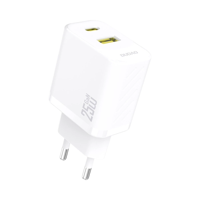 Ładowarka Dudao A26T GaN 25W USB-A, USB-C - biała